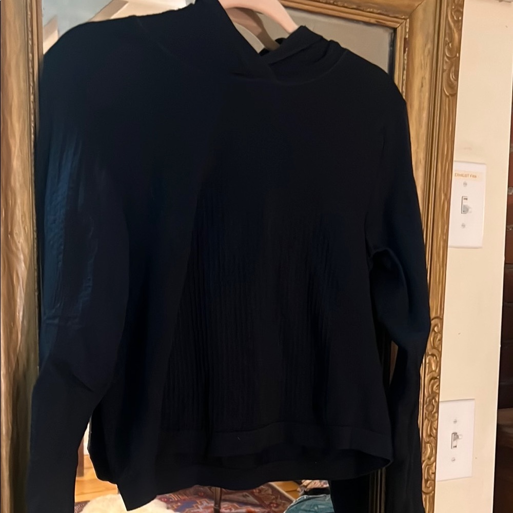 Athleta lightweight Black waffle Hoodie